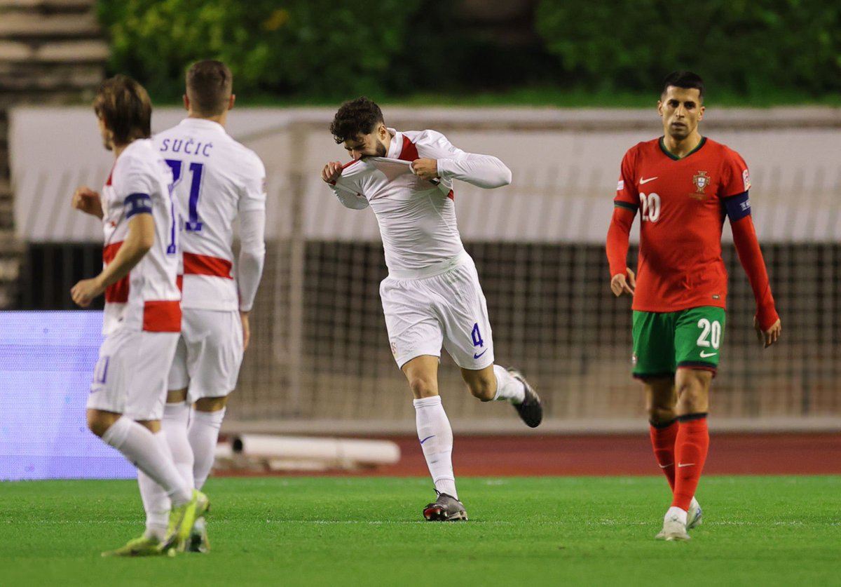 Josko Gvardiol Scores to Help Croatia Secure 1-1 Draw Against Portugal, Advancing to Nations League Quarterfinals